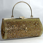 Golden Glam Crystal Clutch