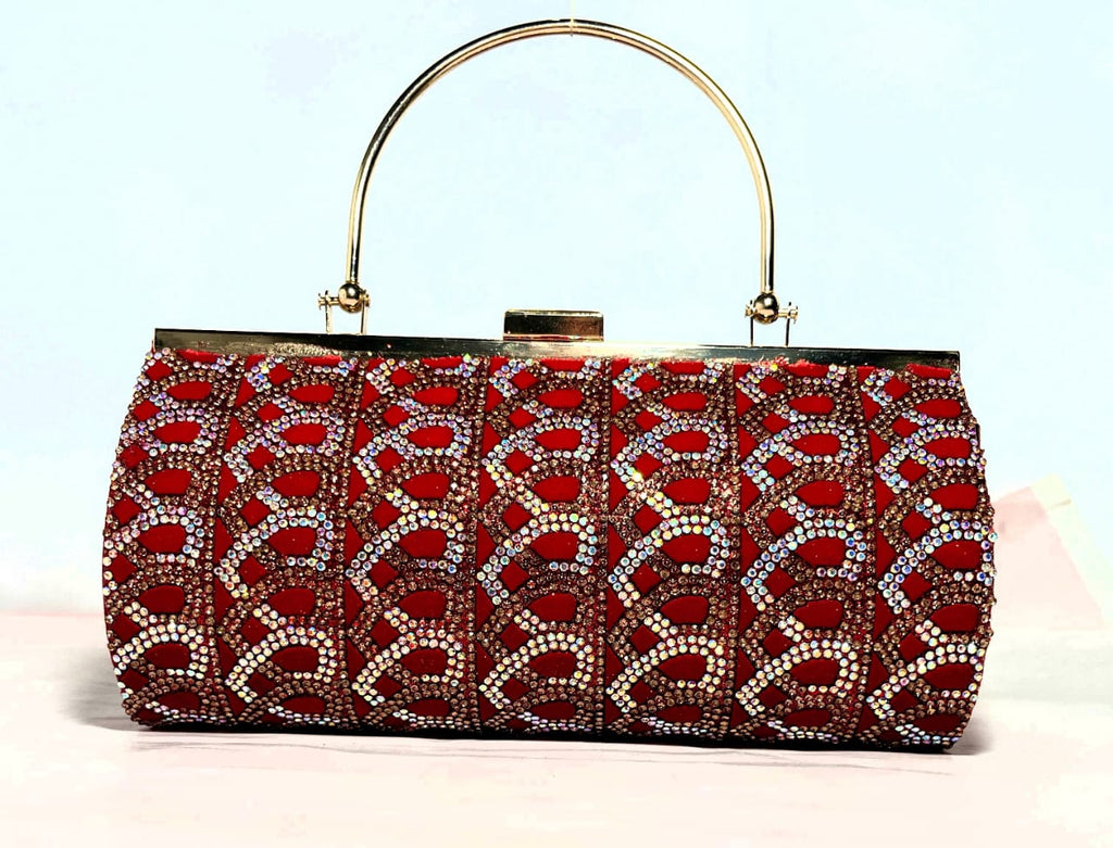 Royal Red Crystal Clutch