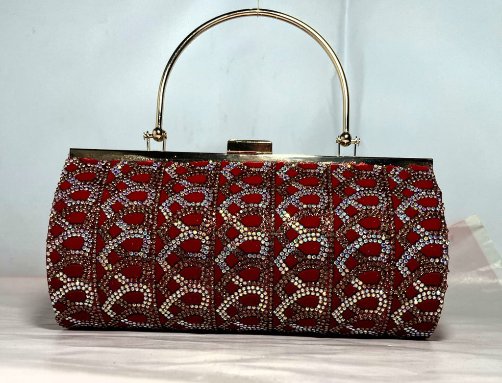 Royal Red Crystal Clutch