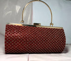 Ruby Red Velvet Evening Bag
