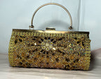 Golden Luxe Crystal Handbag