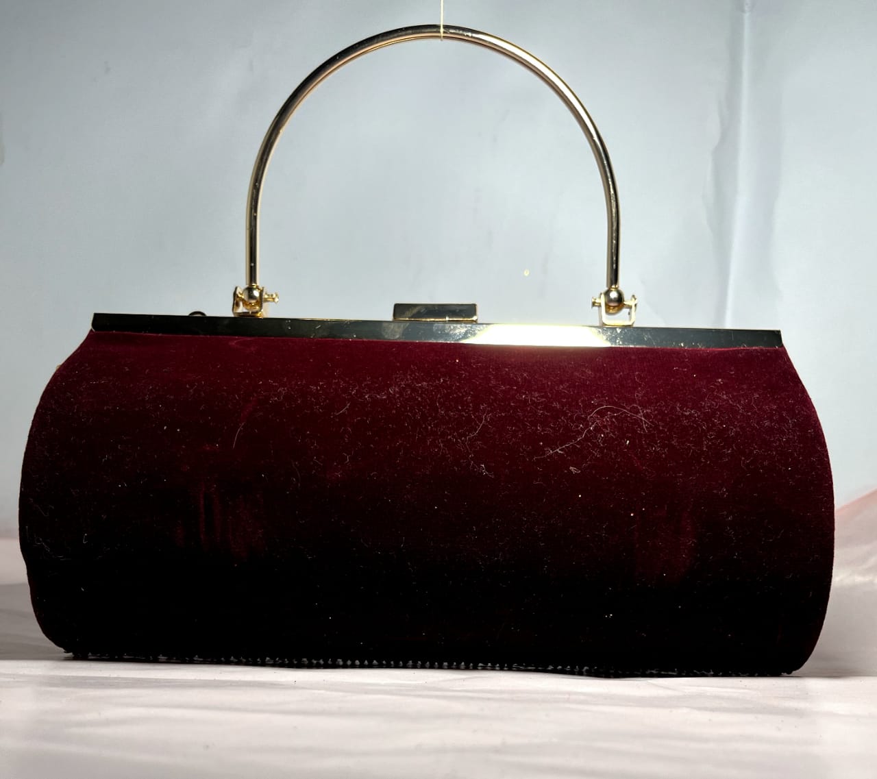 Wine Velvet Evening Bag