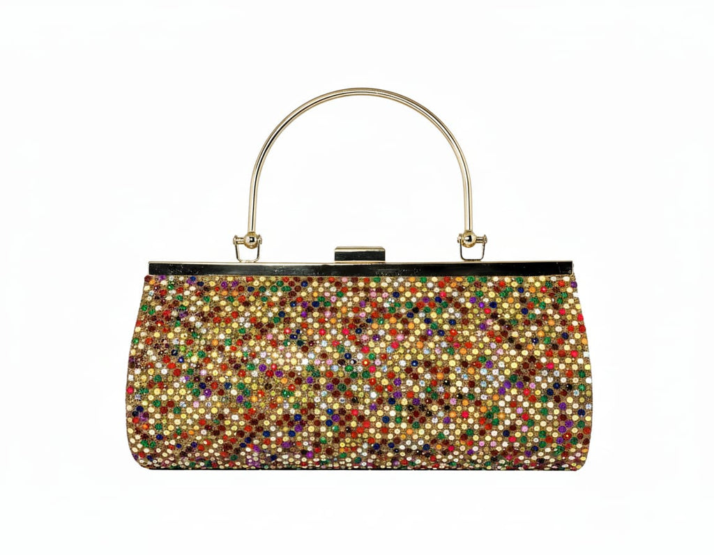 Diamond Drape Multicoloured Crystal Bridal Clutch